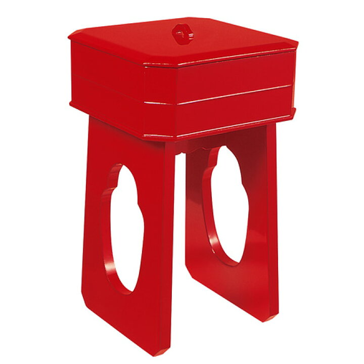 楽天市場】【寺院用仏具】献菓子器 朱塗り 木製 中 高さ27cm×巾15cm 