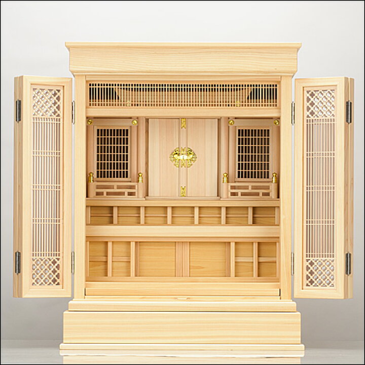 楽天市場】祖霊舎 神徒壇 上置き型 25号(杜印) 桧材 日本製 神具セット 