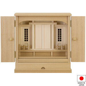 祖霊舎 モダン・家具調 神徒壇 上置き型 13号 日本製 高さ40cm×巾38cm【送料無料】【神具 御霊舎 祭壇宮 現代型 小さい コンパクト リビング インテリア ミニ 祖霊舎 神徒壇 霊璽 御霊代 神道