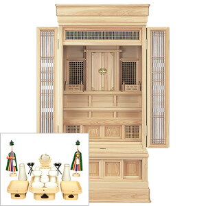 祖霊舎 神徒壇 地袋付型 45号(山印) 神具セット付き 日本製 高さ136cm×巾67cm【送料無料】【室内設置無料】【神具 御霊舎 祭壇宮 仏間 床の間 床置き 和室 洋室 祖霊舎 神徒壇 霊璽 御霊代 お宮