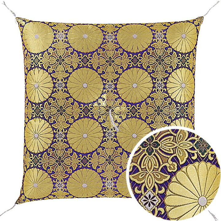 楽天市場】御前座布団 茶胴三丁四釜 紫 横67cm×縦68cm【送料無料 