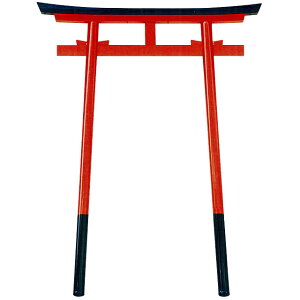 鳥居 朱塗り 木製 4尺 地上高約200cm×笠木巾137cm【送料無料】【神具 屋外用鳥居 木製鳥居 3寸 桧 ひのき 檜 稲荷宮 外宮 向拝宮 お宮 日本製 国産品】
