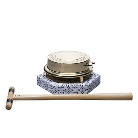 宗味鉦吾(そうみしょうご)セット 4寸 鉦吾最大直径12cm(上部直径10.2cm)【送料無料】【お盆用品 仏具 お彼岸 鉦鼓・鉦鈷・伏鉦・叩鉦・敲鉦・鉦 仏壇用・寺院用仏具 念仏・御詠歌】