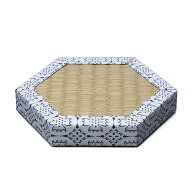 六角畳台(タタミ) 4.5寸 直径(辺〜辺)13.5cm×高さ2.3cm【お盆用品 仏具 お彼岸 本畳 鉦吾・鉦鼓・伏鉦・…