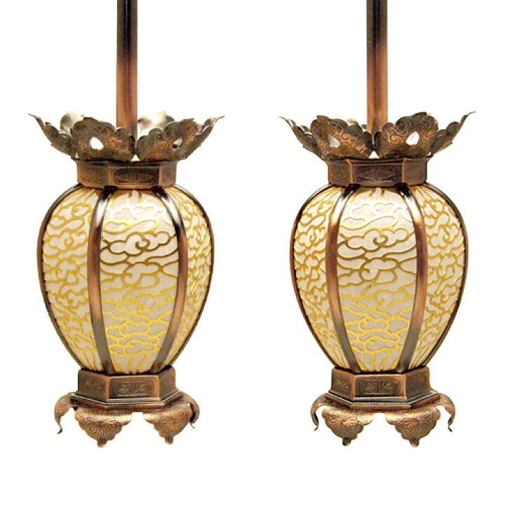 楽天市場】吊り灯篭 雲透かし イブシ 大(一対) 本体高さ17cm×巾9cm  