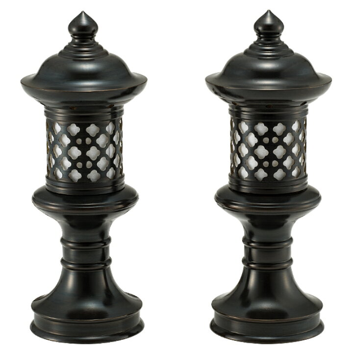 楽天市場】置き灯篭 藤田型 6寸(一対) 高さ18cm×底径7cm 【送料無料  