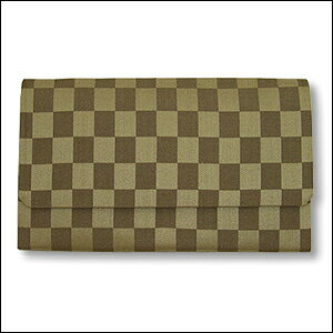 【受注生産】【数珠袋 数珠入 市松 おしゃれ】【メール便送料無料】【京都数珠 薄い茶色 上品 正絹】 市松模様 茶