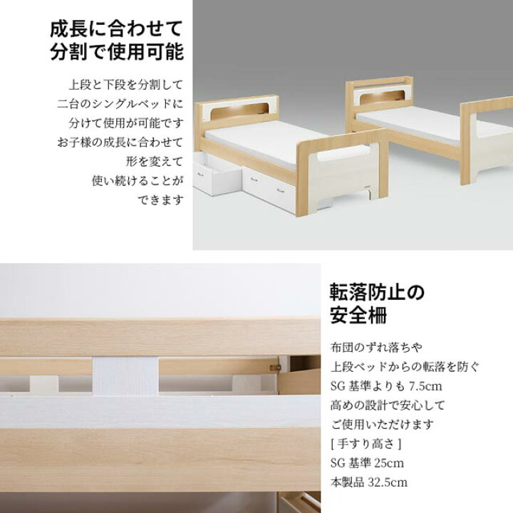楽天市場】グランツ 正規代理店 2段ベッド キッズ 子供部屋 二段ベッド 