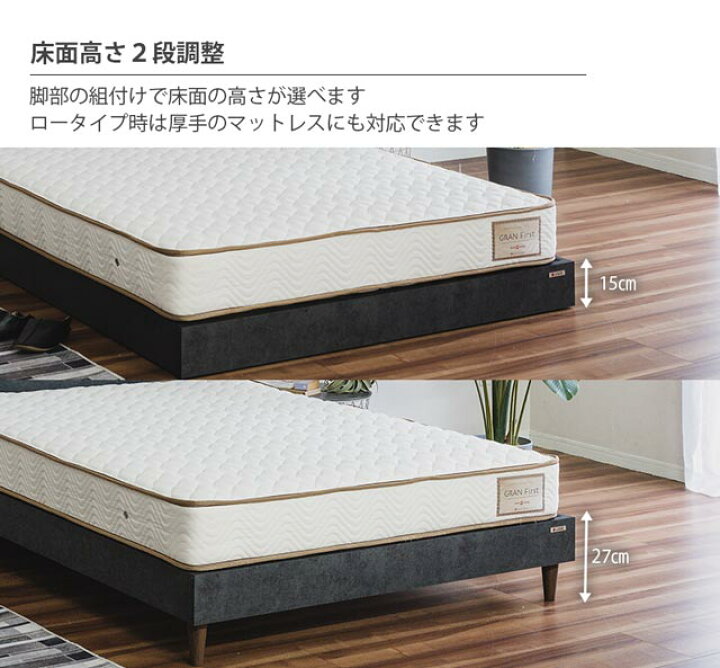 楽天市場】グランツ 正規代理店 ベッドフレーム ダブルベッド ダブル 