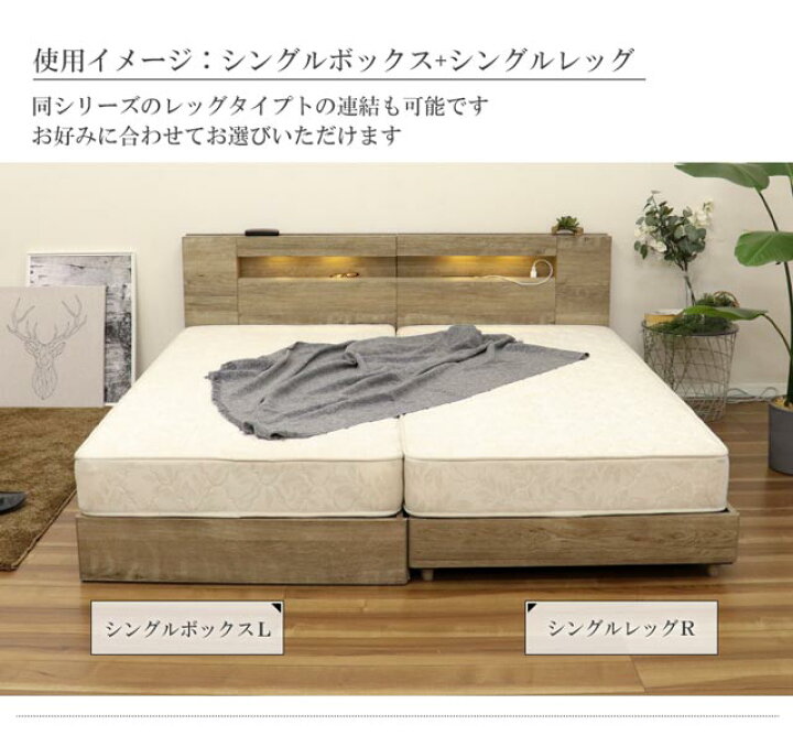 楽天市場】ベッドマットレス付き ベッドマットレスセット シングル 