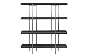 関家具 正規代理店 シェルフ 4段 本棚 リビング収納 ラック 棚 コミックラック 収納棚 ブックシェルフ 書斎 オープンシェルフ ステンレス Mサイズ おしゃれ KYST 本 漫画 マンガ お洒落 オーク