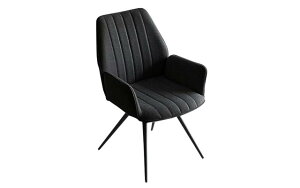 ダイニングチェア 回転イス オートターン 食卓イス 食卓椅子 ダイニング チェア 椅子 いす おしゃれ シンプル アイアン脚 DC-6ダイニングチェア お洒落 グレー ブラックPVC