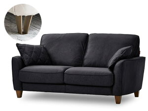 関家具 正規代理店 ソファ ソファー 2人掛けソファ ステンレス脚 アニリン 2人掛け おしゃれ コンパクト 一人暮らし ソファ レザーファブリック COLUMBUS 幅164 小さめ 2人用 リラックスフォーム