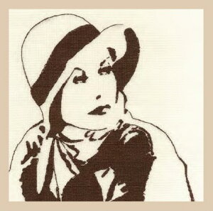 ※在庫限り【DMC】 クロスステッチ 刺繍キット BK1442 Star (グレタ・ガルボ) 【あす楽】【HLS_DU】