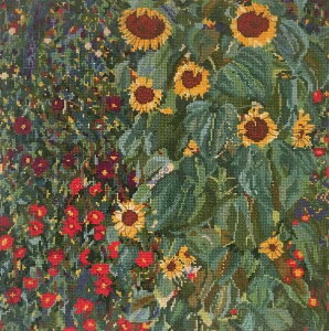 yDMCzNXXeb` hJLbg BK1812 FARM GARDEN WITH SUNFLOWERS wЂ܂̍炭_Ƃ̉Ɓx Gustav Klimt yyzyz