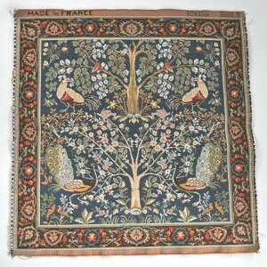 yART de LYSz William Morris 8689B ARBRES ET OISEAUX FOND BLEU@SuDpln i50×50cmj@yyzyHLS_DUz