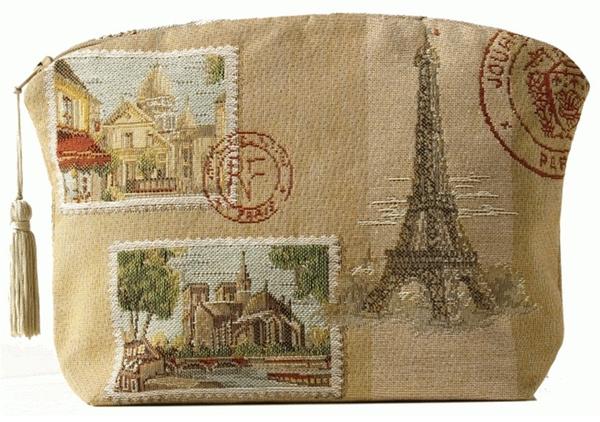 高質　Stamp Paris-France　8463　ポーチ  