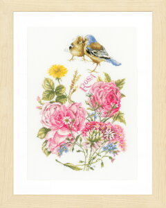 �yLanarte ���i�[�e�z �N���X�X�e�b�` �h�J�L�b�g 0154656 Finches and roses ���ƃo���i14CT �A�C�[�_�z�j�y�����y�z�yHLS_DU�z�y���������z