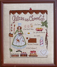 【Madame la Fee】 マダムラフェ クロスステッチ 刺繍キット 88 Gateau au Chocolat ガトーショコラ 【送料無料】【あす楽】【HLS_DU】