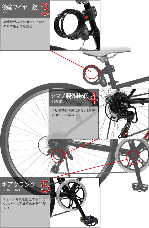 楽天市場】【自転車専門店】自転車 26インチ クロスバイク スポーツ