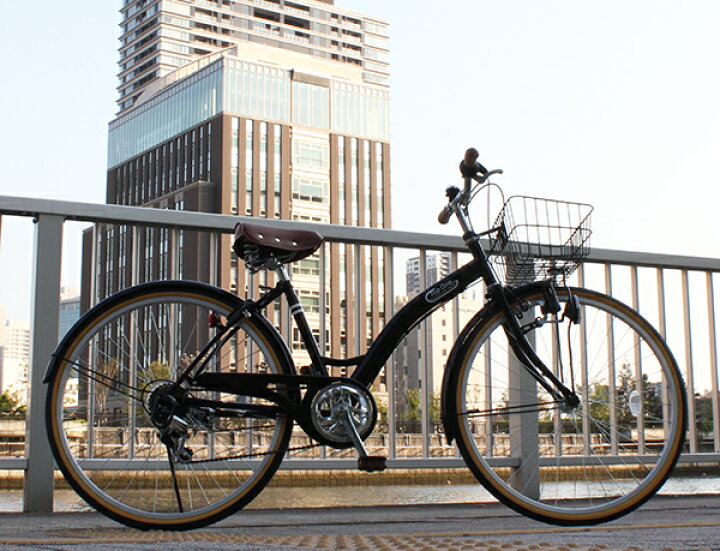 楽天市場】【自転車専門店】自転車 26インチ シティサイクル シマノ6段 