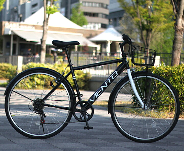 楽天市場】【自転車専門店】カゴ付き クロスバイク 泥除け付き 自転車 