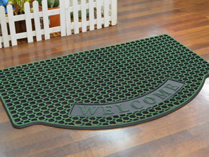 楽天市場 幅125ｘcm 大きいサイズ ゴムマット 屋外用 ウェルカム玄関マット ゴージャスなデザイン 送料無料 即納 屋外用 エントラスマット 泥落としマット 屋外 玄関マット 広い玄関用 店舗用 グリーン 玄関マット ラバーマット ドアマット 屋外 おしゃれ 玄関 什器