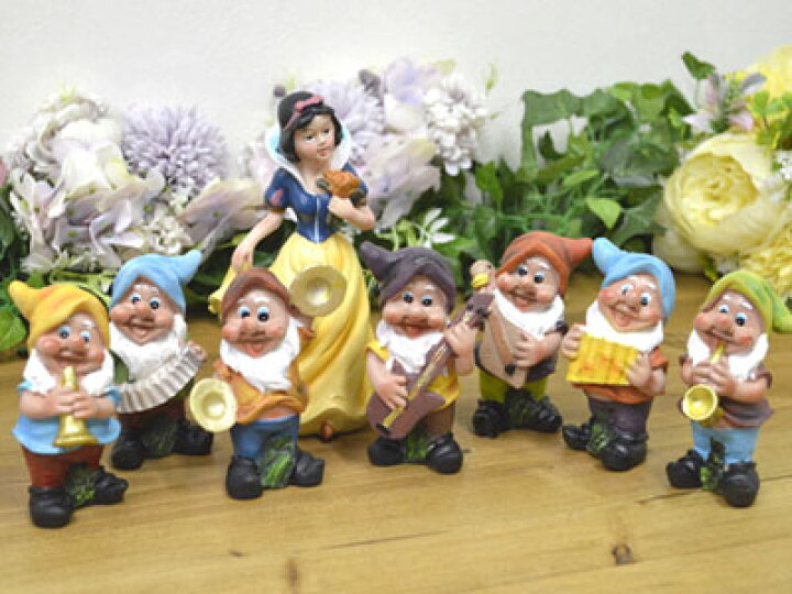 楽天市場 送料無料 白雪姫 7人のこびとセット 8点セット ミニサイズ オブジェ オーナメント 小人高さ10cm かわいい おしゃれ ガーデニング 置物 オシャレ アンティーク 玄関 雑貨 庭 ガーデン 飾り デコレーション 白雪姫 七人の小人 小人 7人の小人セット 直輸入