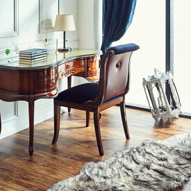 ★倉庫移転の為、総売り尽くしセール！★ マホガニー レディスデスク デスク 幅120cm 机 プレジデントデスク 変形だ円 引出し付 収納 書斎 勉強机 学習デスク 学習机 おしゃれ 大きい アンティーク 木製 高級 猫脚 完成品 輸入家具 パソコンデスク ワークデスク