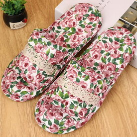 ★倉庫移転の為、総売り尽くしセール！★ 【ポスト投函便】 キルトスリッパ ルームスリッパ ルームシューズ 韓国 綿 スリッパ 室内 花柄 レディース 洗える 丸洗いOK すべり止め付き 軽い キルティング 可愛い オールシーズン用 スリッパ M-Lサイズ トイレ 来客用