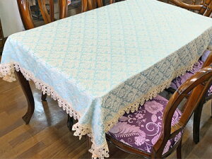 ★倉庫移転の為、総売り尽くしセール!★ 高級レース仕様 130x180cm テーブルクロスおしゃれ 長方形 エレガンス 花柄 マルチクロス インテリア トップクロス 生地 布 ファブリック レース ロ