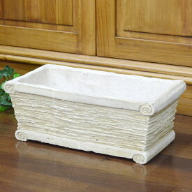 ★倉庫移転の為、総売り尽くしセール！★ ワイドレクタンプランター 植木鉢 穴付き 屋外 だ円型 アンティーク おしゃれ ローマ風 鉢 置物 ゴージャス 玄関 観葉 植物 クラシック ガーデン 薔薇 園芸 ガーデニング 植木鉢 鉢 プランター 大型 植木鉢 寄植え 家庭菜園