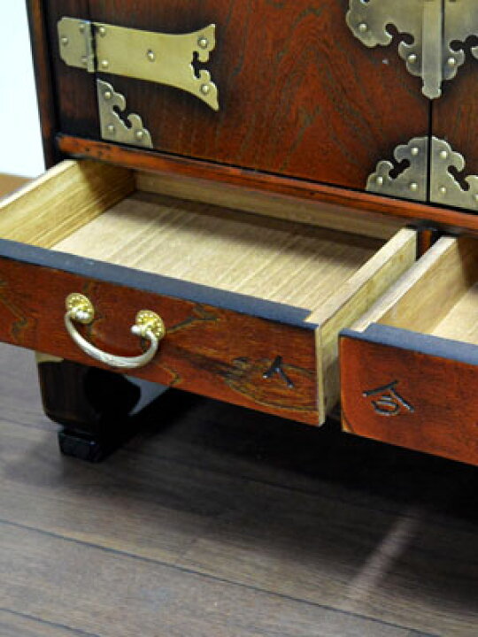 楽天市場】☆57%OFF☆ 李朝家具 和家具 22引出し 李朝けやき作り 薬 