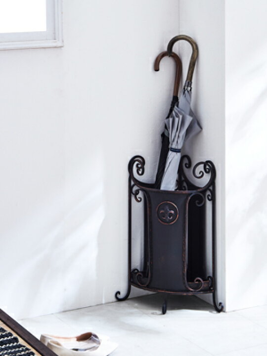 楽天市場 鉄人ギリシャコーナー傘たて コーナー アンブレラスタンド 傘立て おしゃれ アイアン ブラウン シンプル かさたて 傘立 傘 アンブレラホルダー アンブレラスタンド アンティーク コンパクト カサ立て かさ立て 玄関収納 玄関 レインラック 傘入れ 傘スタンド