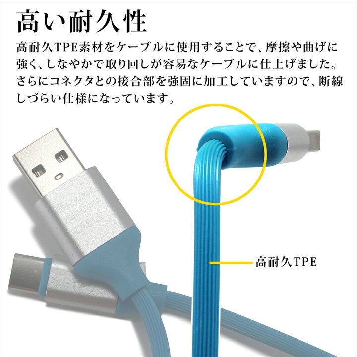 楽天市場 Type C タイプc ラバーケーブル 1m スマホ タブレット タイプc ケーブル Usb Type C ハイクオリティー アルミフレーム おしゃれ かわいい 高耐久 Tpe素材 充電ケーブル データ転送 Xperia Huawei Galaxy Aquos いーこね