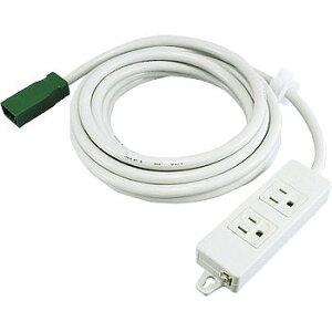 WFA6552HG �p�i�\�j�b�N �n�[�l�X�pOA�^�b�v(�L���u�^�C���P�[�u���t)�ڒn2P15A 125V 2�R�� �O���[ 5m