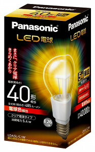 LDA5L/C/W �p�i�\�j�b�N LED�d�� �N���A�d���^�C�v �d���F 485 lm (E26)