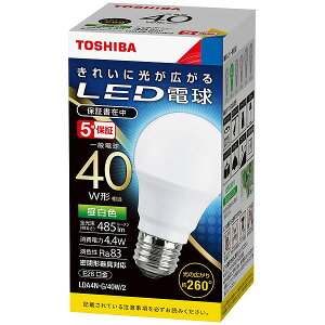 LDA4N-G/40W/2 ���� LED�d�� ��ʓd���` �����F 260�x 485lm (E26)