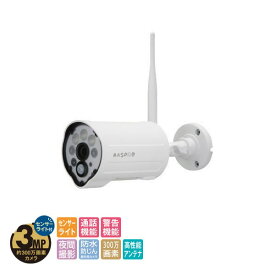 【在庫有 即納】 WC3A-BCL マスプロ電工 防犯カメラ 増設用 屋外 センサーライト ワイヤレス バレット型 警告・通話機能対応 簡単設置 300万画素