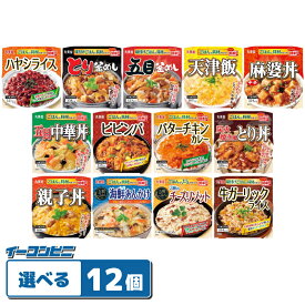 丸美屋 レンジで簡単！ごはん付きシリーズ 組み合わせ選べる12個 釜めし／丼ぶり／カレー／リゾット レトルト