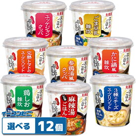 丸美屋 スープdeごはん 組み合わせ選べる12個 お湯を注いで3分 押し麦入りごはん 雑炊 クッパ リゾット