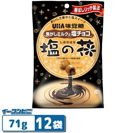UHA味覚糖 塩の花 71gx12袋 焦がしミルクと塩チョコ キャンディ