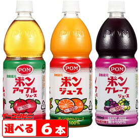 えひめ飲料　POMジュース（ポンジュース）800mlペットボトル　組み合わせ選べる6本　果汁100％　【送料無料(沖縄・離島除く)】