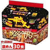 明星 一平ちゃん夜店の焼そば 袋 からしマヨ付 5食パック x 6袋 （計30食）