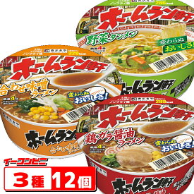 【3種類】寿がきや ホームラン軒 3種各4個セット（計12個） ノンフライめん ラーメン カップ麺