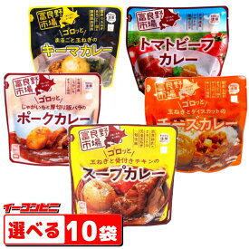 富良野市場　スープカレーシリーズ　選べる10袋袋のままレンジであたため　【送料無料(沖縄・離島除く)】