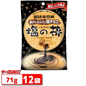 UHA味覚糖 塩の花 71gx12袋 焦がしミルクと塩チョコ キャンディ