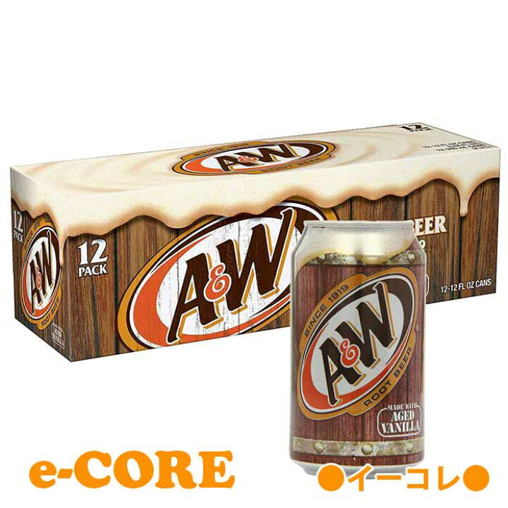 楽天市場 動画あり A W ルートビア355mlx12缶 A W Root Beer ペット用品と輸入食品のイーコレ