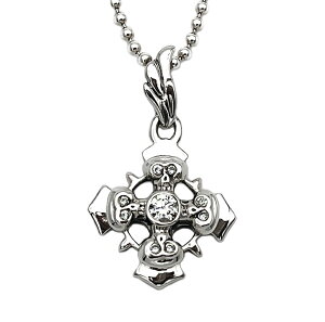 �G�L�V�r�W���j�X�g Exhibitionist �N���X�I��4�X�J��w�X�g�[���A�C�y���_���g Cross On 4Skull w Stone Eyes Pendant