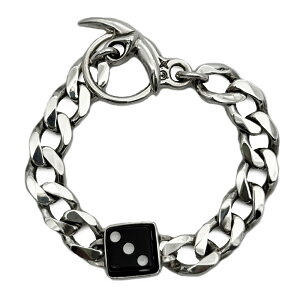 �y�����y�Ή��z�y���K�i�z�y�I�t�B�V�����z�y�V�i�z�y���������zALEX STREETER �A���b�N�X�X�g���[�^�[ �����Y �W���G���[ �V���o�[�A�N�Z�T���[ / �_�C�X�u���X���b�g Dice Bracelet Black